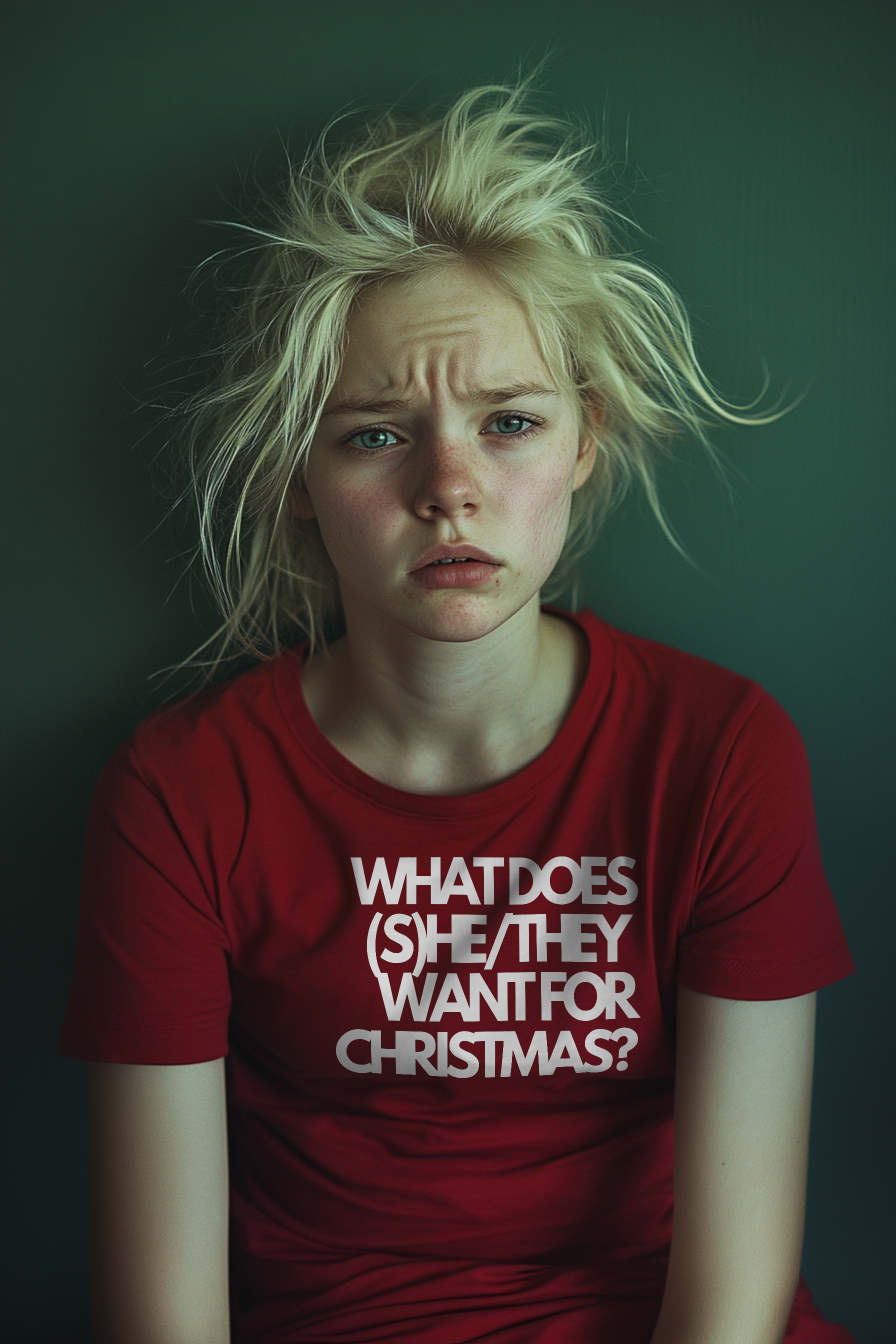 What does (s)he/they want for Christmas? Unisex Heavy Cotton Tee