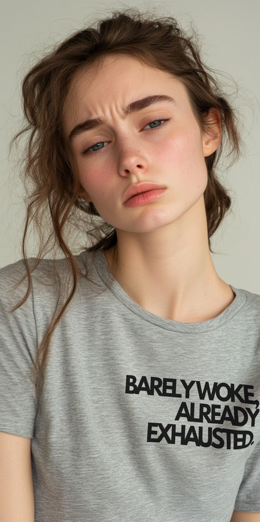 Barely woke, already exhausted Unisex Heavy Cotton Tee