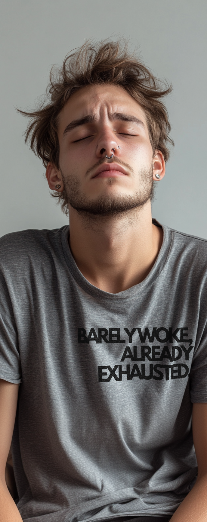 Barely woke, already exhausted Unisex Heavy Cotton Tee