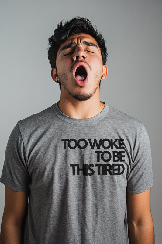 Too woke to be this tired Unisex Heavy Cotton Tee